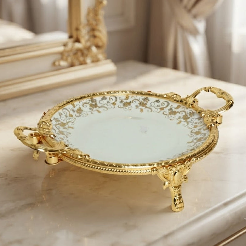 Brilliant Royal Bloom Decorative Serving Plate 19cm at Zubaidas Homestore Pakistan
