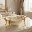 Brilliant Royal Bloom Gold Handle Serving Platter at Zubaidas Homestore