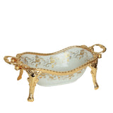 Brilliant Royal Bloom Gold Handle Serving Platter at Zubaidas Homestore Pakistan