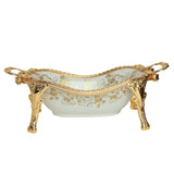 Brilliant Royal Bloom Gold Handle Serving Platter at Zubaidas Biggest Homestore in Pakistan