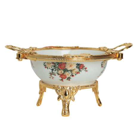 Brilliant Royal Bloom Serving Bowl 19cm Golden at Zubaidas Homestore Pakistan