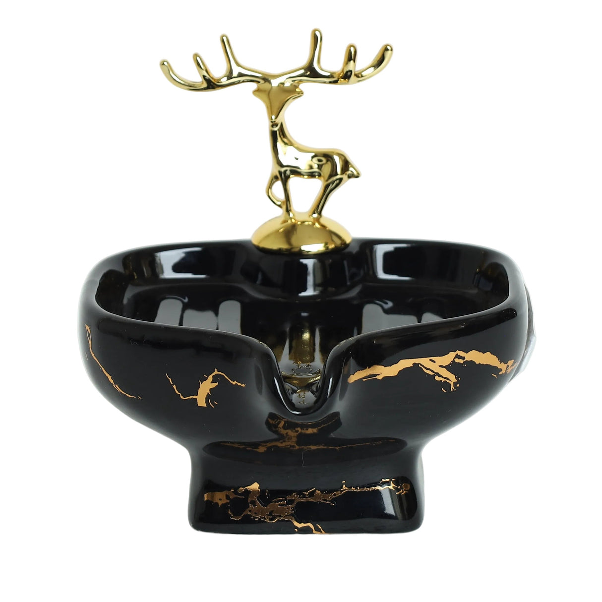 Brilliant Luxurious Soap Dish with Deer Decoration Black at Zubaidas Homestore. No 1 Home Store in Pakistan