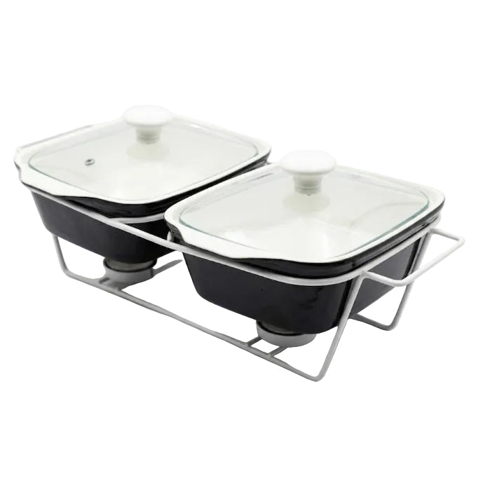 Brilliant Twin Rectangular Ceramic Casserole Set 28cm at Zubaidas Homestore Pakistan