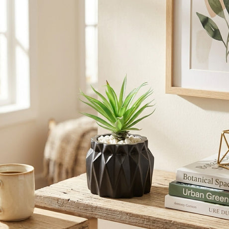 Bushy Planter Decorative Sable Pot Matt Black Zubaidas Homestore Best for Home Shopping