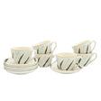 Ceramic Brush Stroke Design Tea Cup and Saucer 6 Pieces Set at Zubaidas Homestore. Best Online Homestore in Pakistan