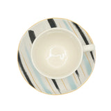 Ceramic Brush Stroke Design Tea Cup and Saucer 6 Pieces Set at Zubaidas Homestore. Best Homestore  in Pakistan