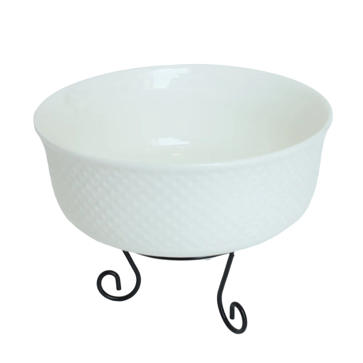 Ceramic Footed Platter Serving Bowl 20cm White at Zubaidas Homestore Best for Home Shopping