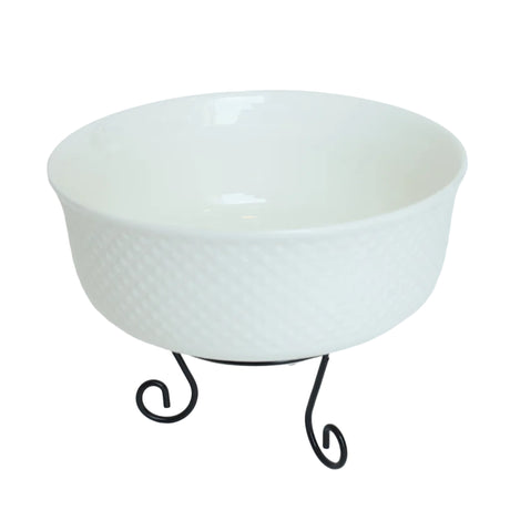 Ceramic Footed Platter Serving Bowl 20cm White at Zubaidas Homestore Best for Home Shopping