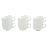 Ceramic Plain White Tea Cup and Saucer 6 Pieces Set at Zubaidas Homestore Pakistan
