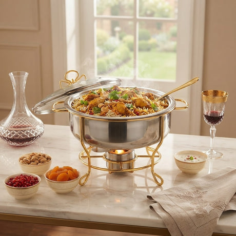 Chafing Food Warmer Gold 4Liter Zubaidas Homestore Pakistan