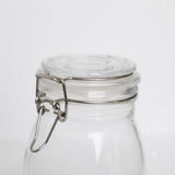 Clear Airtight Glass Storage Jar with Clip Top at Zubaidas Homestore Online Pakistan