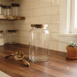 Clear Glass Storage Jar with Wooden Lid 2000ml at Zubaidas Homestore Pakistan