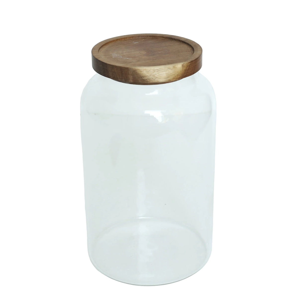 Clear Glass Storage Jar with Wooden Lid 2000ml at Zubaidas Homestore online Pakistan