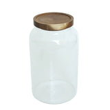 Clear Glass Storage Jar with Wooden Lid 2000ml at Zubaidas Homestore online Pakistan