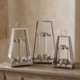 Contemporary Stainless Steel Lantern Set 3 Pieces at Zubaidas Homestore