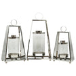 Contemporary Stainless Steel Lantern Set 3 Pieces at Zubaidas Homestore Pakistan