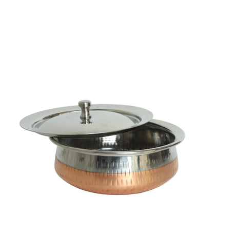 Copper and Stainless Steel Handi with Lid at Zubaidas Homestore Pakistan