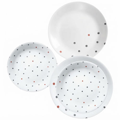 Corelle 18 Pieces Breakfast Set Polka Dottie at Zubaidas Homestore Best for Home Shopping Pakistan