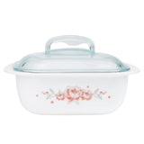Corelle Brushed Stroke Roses 1.41L Square Dish with Lid at Zubaidas Homestore Best for Home Shopping Pakistan