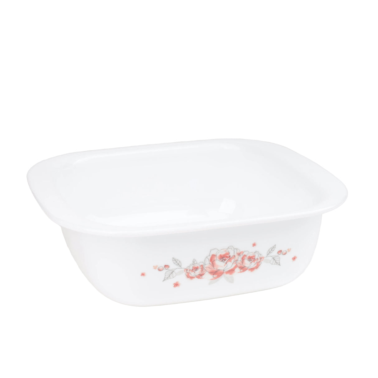 Corelle Brushed Stroke Roses 1.41L Square Dish with Lid at Zubaidas No#1 Homestore in Pakistan