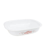 Corelle Brushed Stroke Roses Oblong Dish with Plastic lid 2.83L at Zubaidas Most Trusted Homestore in Pakistan