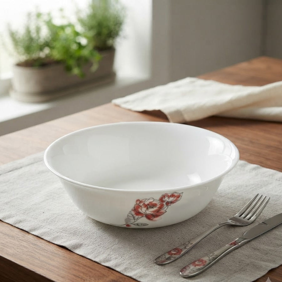 Corelle Brush Stroke Roses Cereal Bowl 500ml at Zubaidas Homestore Pakistan