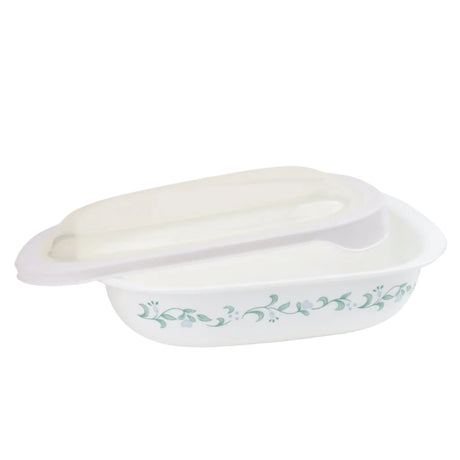 Corelle Country Cottage Oblong Dish with Plastic Lid 1.89L at Zubaidas Homestore Best for Home Shopping Pakistan