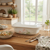 Corelle Lily Ville Oblong Casserole Set with Plastic Lid 2.83L at Zubaidas Homestore Pakistan