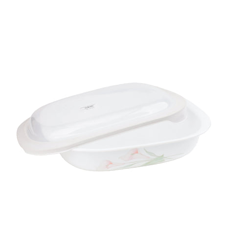 Corelle Lily Ville Oblong Casserole Set with Plastic Lid 2.83L at Zubaidas Homestore Best for Home Shopping Pakistan