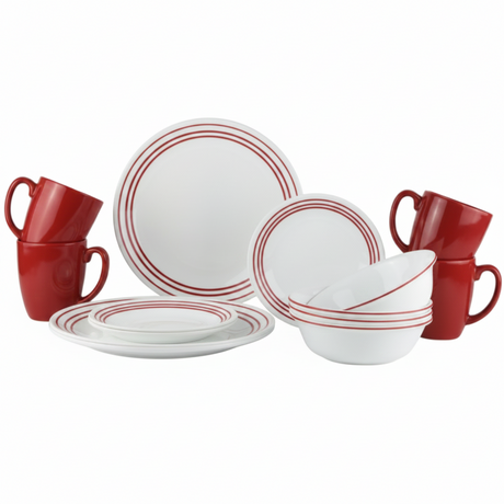 Corelle Livingware Dinner Set 16 Pieces Ruby Red at Zubaidas Homestore Best for Home Shopping Pakistan