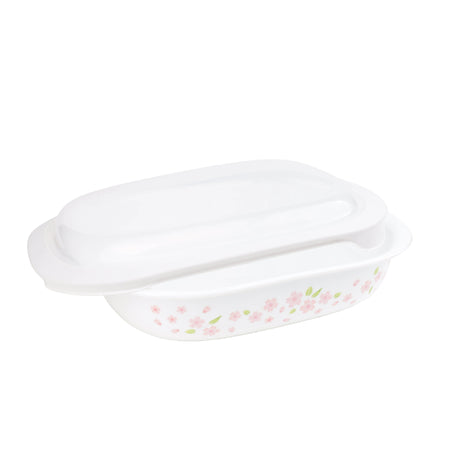 Corelle Sakura Oblong Casserole Set with Plastic lid 2.83L at Zubaidas Homestore Best for Home Shopping Pakistan