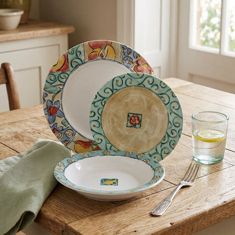 Corelle Watercolors 18 Pieces Breakfast Plate Set Floral Rim at Zubaidas Homestore Pakistan