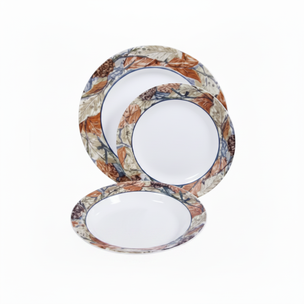 Corelle Woodland Leaves Breakfast Set 18 Pieces at Zubaidas Most Trusted Homestore in Pakistan