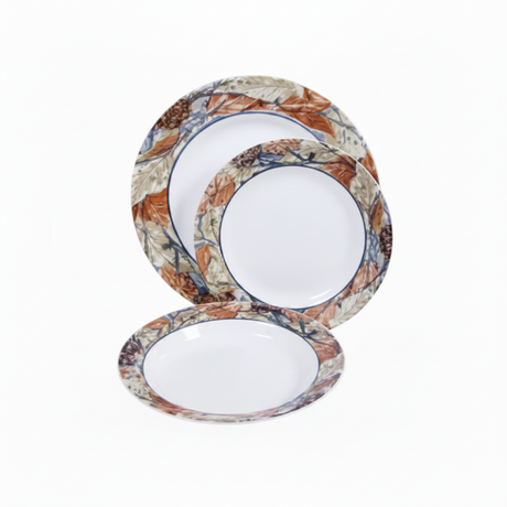 Corelle Woodland Leaves Breakfast Set 18 Pieces at Zubaidas Most Trusted Homestore in Pakistan
