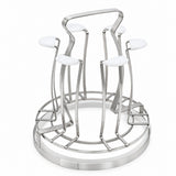 Countertop Stainless Steel Mug Tree Stand with Glass Base at Zubaidas Homestore Pakistan