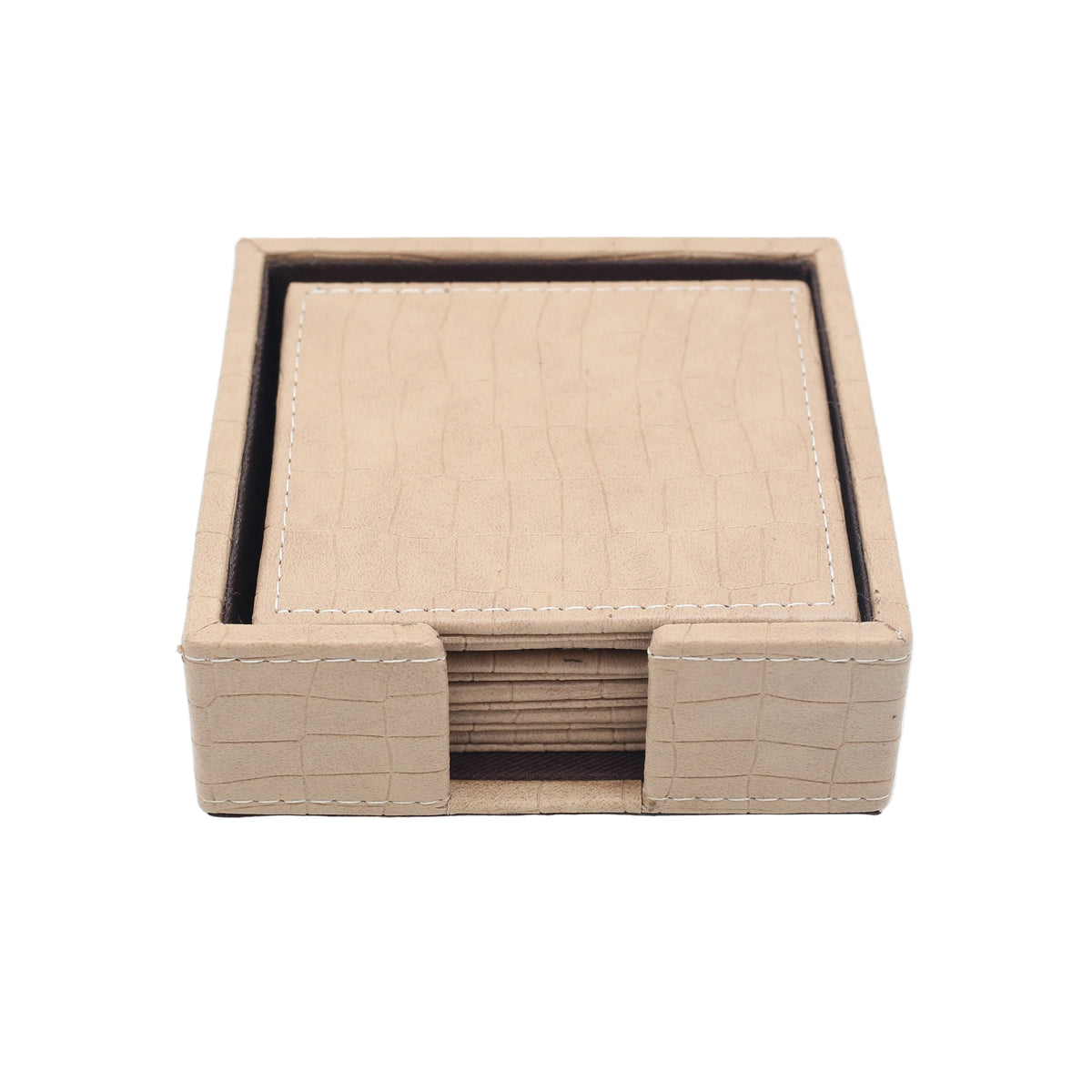 Crocodile Textured Coaster Set with Storage Holder 7 Pcs Set at Zubaidas Homestore Pakistan