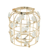 Crystal Cage Lantern Candle Stand Golden at Zubaidas Homestore Pakistan