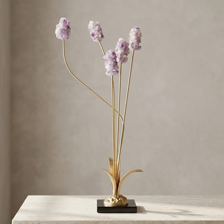 Crystal Flower Brass Table Decor at Zubaidas Homestore