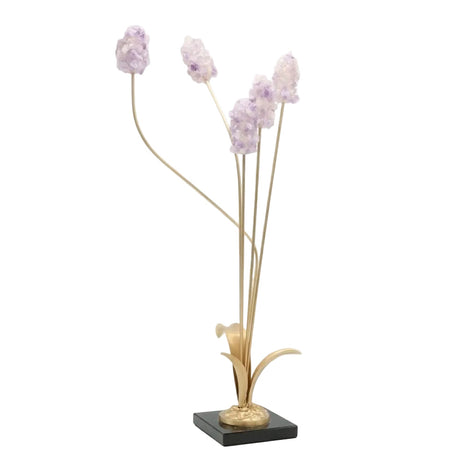 Crystal Flower Brass Table Decor at Zubaidas Homestore Pakistan