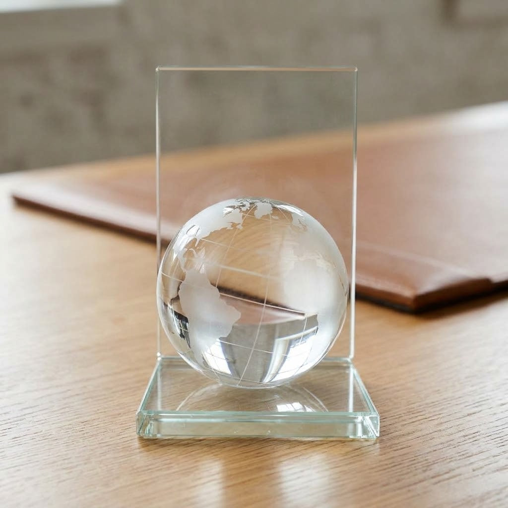 Crystal Globe Bookend Desk at Zubaidas Homestore 