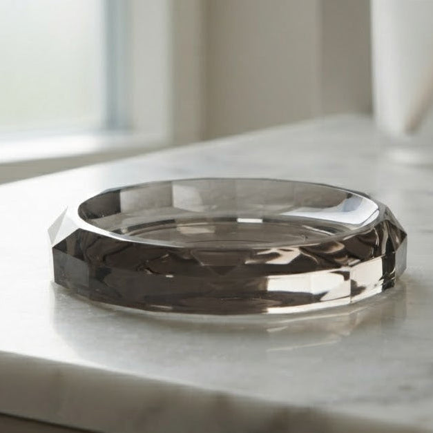 Crystal Grey Diamond Soap Dish at Zubaidas Homestore.