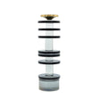 Crystal Pillar Candle Holder with Black Rings at Zubaidas Homestore Pakistan