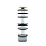 Crystal Pillar Candle Holder with Black Rings at Zubaidas Homestore Pakistan