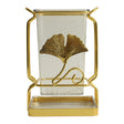 Cutlery Holder Ginkgo Leaf Design Gold and Clear at Zubaidas Homestore