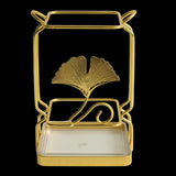 Cutlery Holder Ginkgo Leaf Design Gold and Clear at Zubaidas Homestore Pakistan
