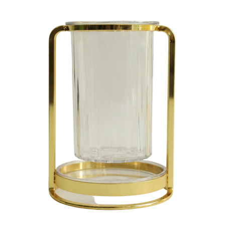 Cutlery Holder Minimalist Frame Gold and Clear at Zubaidas Homestore
