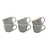 Dandelion Grey Cup and Saucer 6 Pieces Set 290ml at Zubaidas Homestore No 1 Home Shop in Pakistan