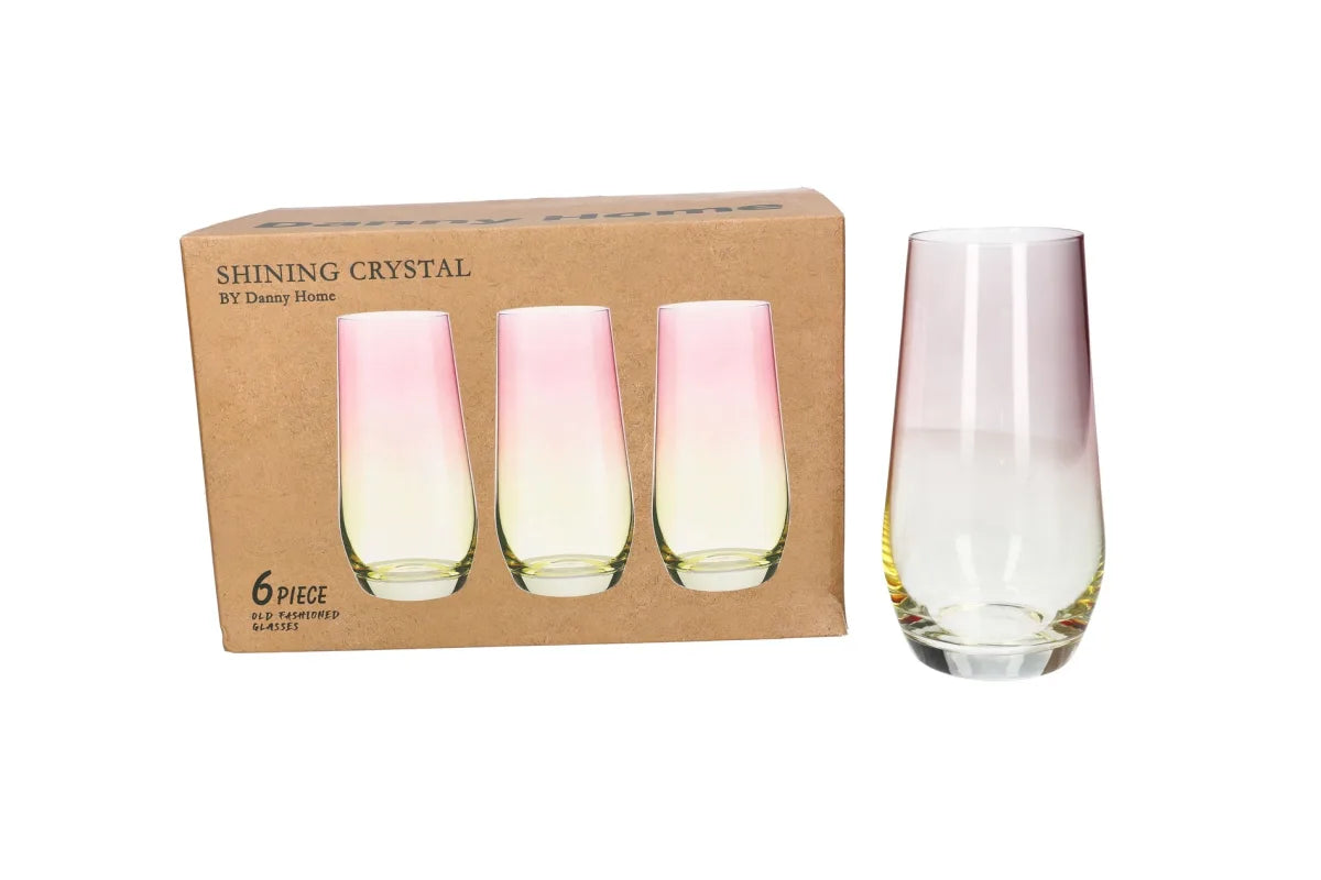 Danny Crystal Tall Glasses Set 6 Pieces at Zubaidas Homestore Online Pakistan