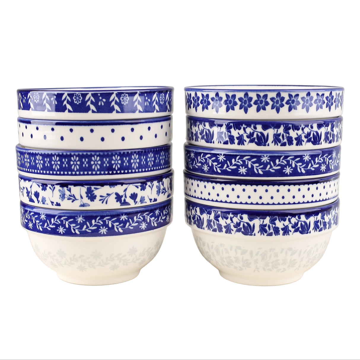 Danny Home 10Pcs Ceramic Bohemian Bowl Set 12cm at Zubaidas Homestore Pakistan