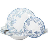 Danny Home 18 Piece Dinner Set Blue Blossom at Zubaidas Homestore 